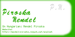 piroska mendel business card